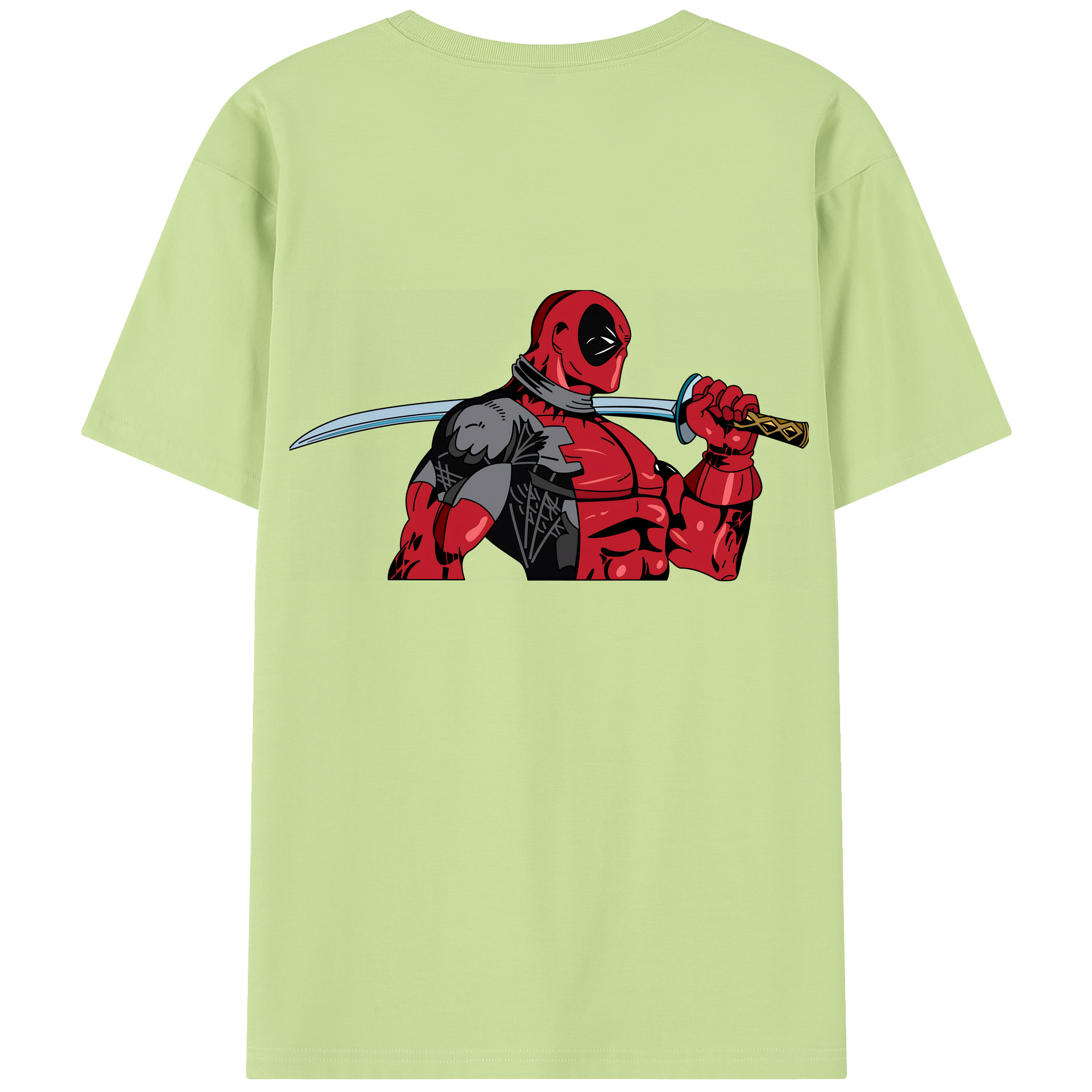 （画像用） Deadpool デッドプール 綿100％半袖Tシャツ（背面プリント）
